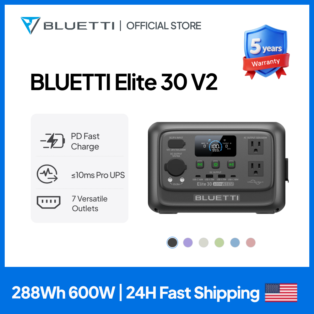 Outdoor Power Bank - 【리뉴얼】BLUETTI Elite 30 V2 휴대용 발전소