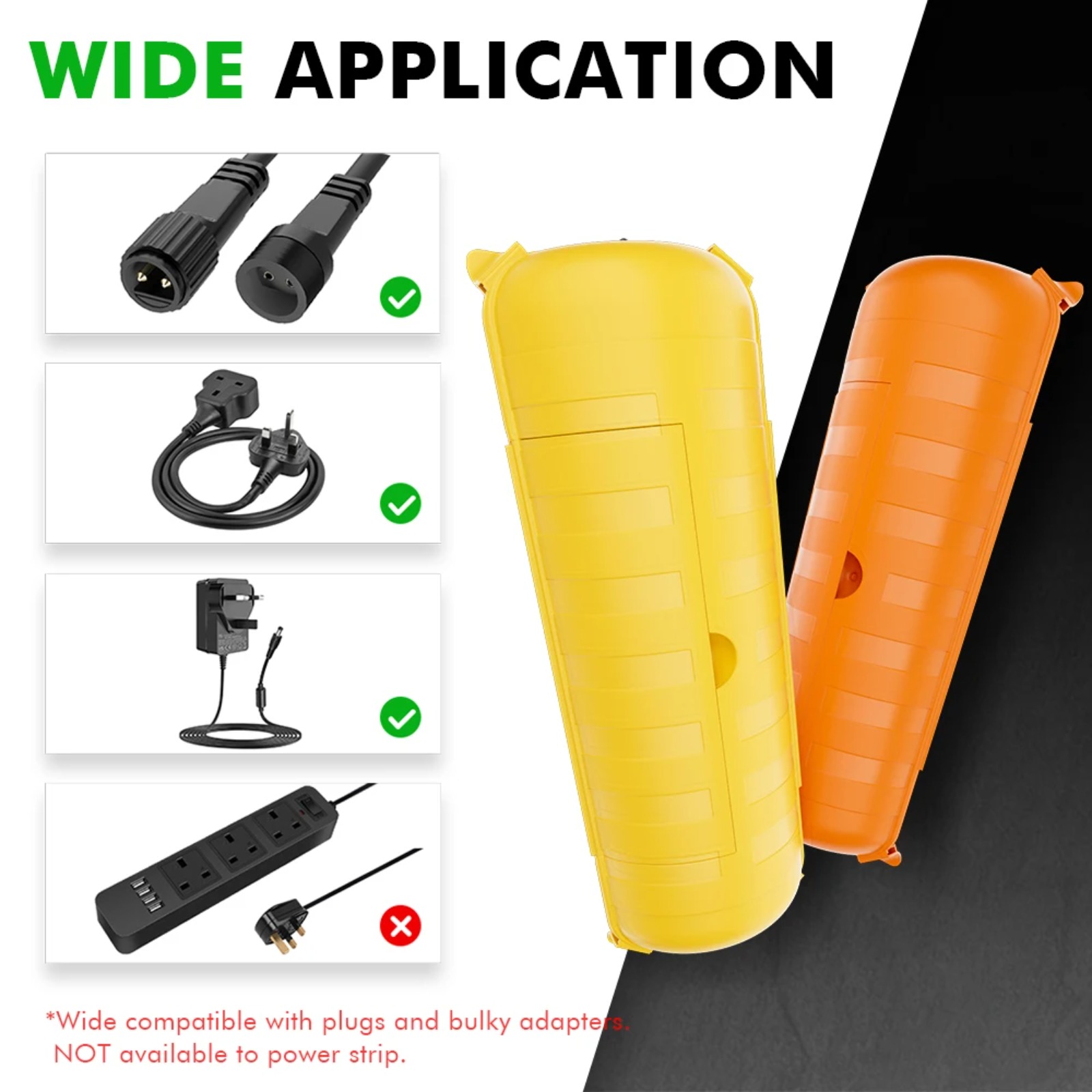 Outdoor Power Strip With Cover - IP44 방수 야외 연장 코드 커버