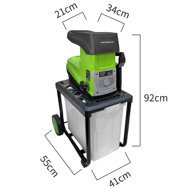 Garden Shredder Chipper - 2800W 고출력 정원용 목재 분쇄기, 나무