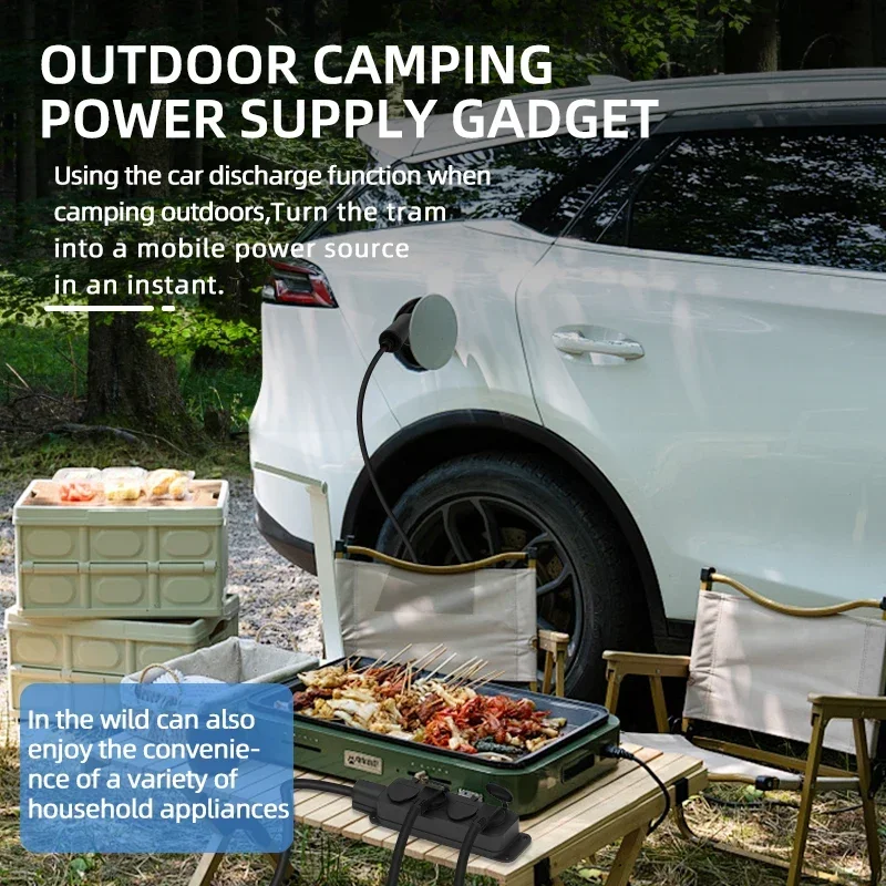 휴대용 16A 4KW 전기차 EV 충전기 V2L 케이블 - Outdoor Power Hub 리뷰 및 가격