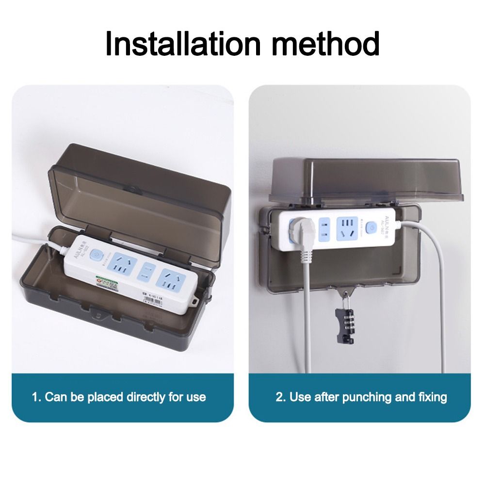 야외 전기 상자 방수 케이블 관리 상자 비 방지 날씨  - Outdoor Power Strip With Cover 리뷰 및 가격