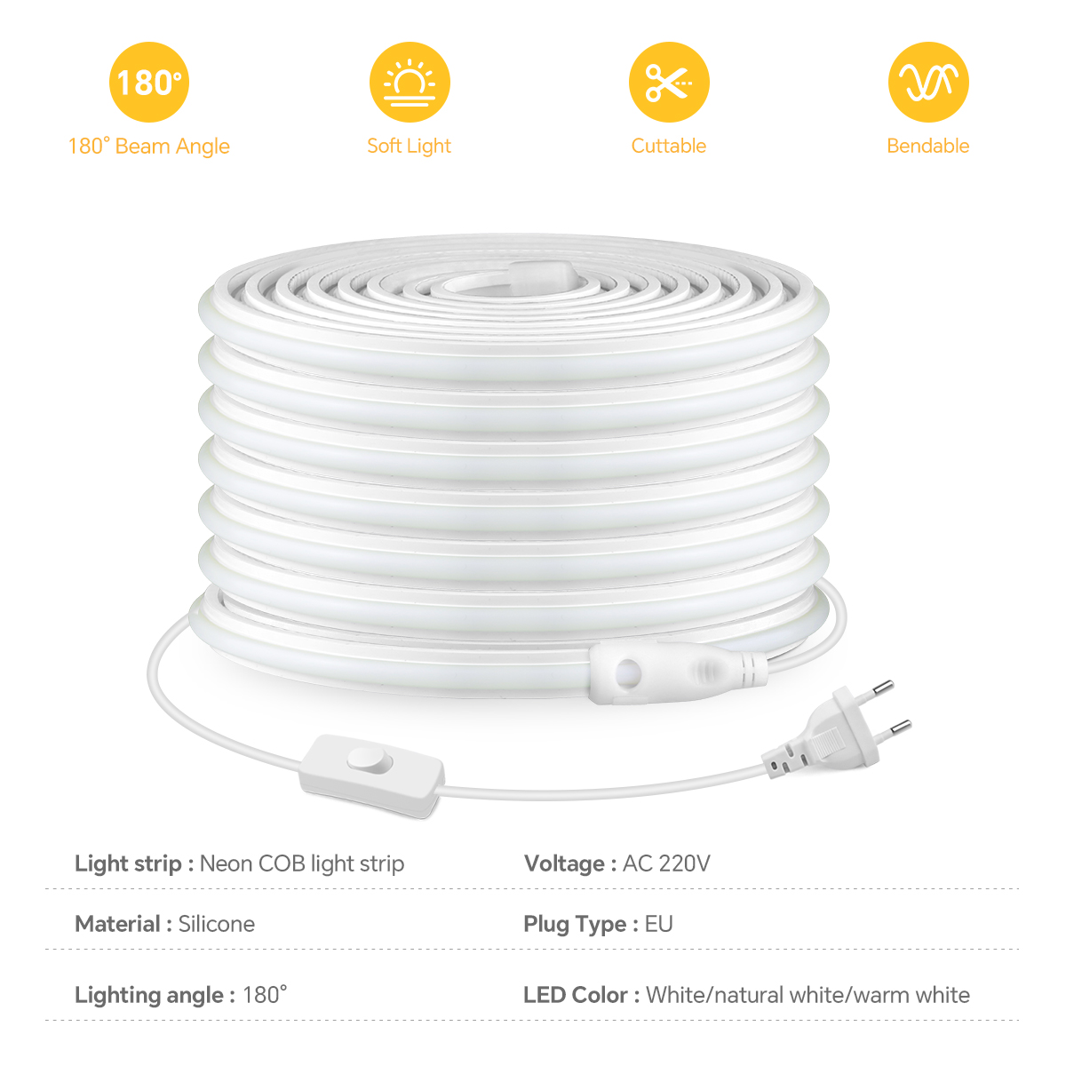 220V COB LED 스트립 고밀도 방수 COB LE - Outdoor Power Hub 리뷰 및 가격