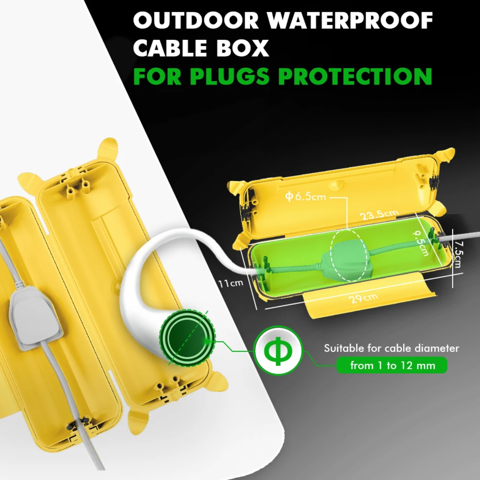 IP44 방수 야외 연장 코드 커버 29x11x7.5c - Outdoor Power Strip With Cover 리뷰 및 가격