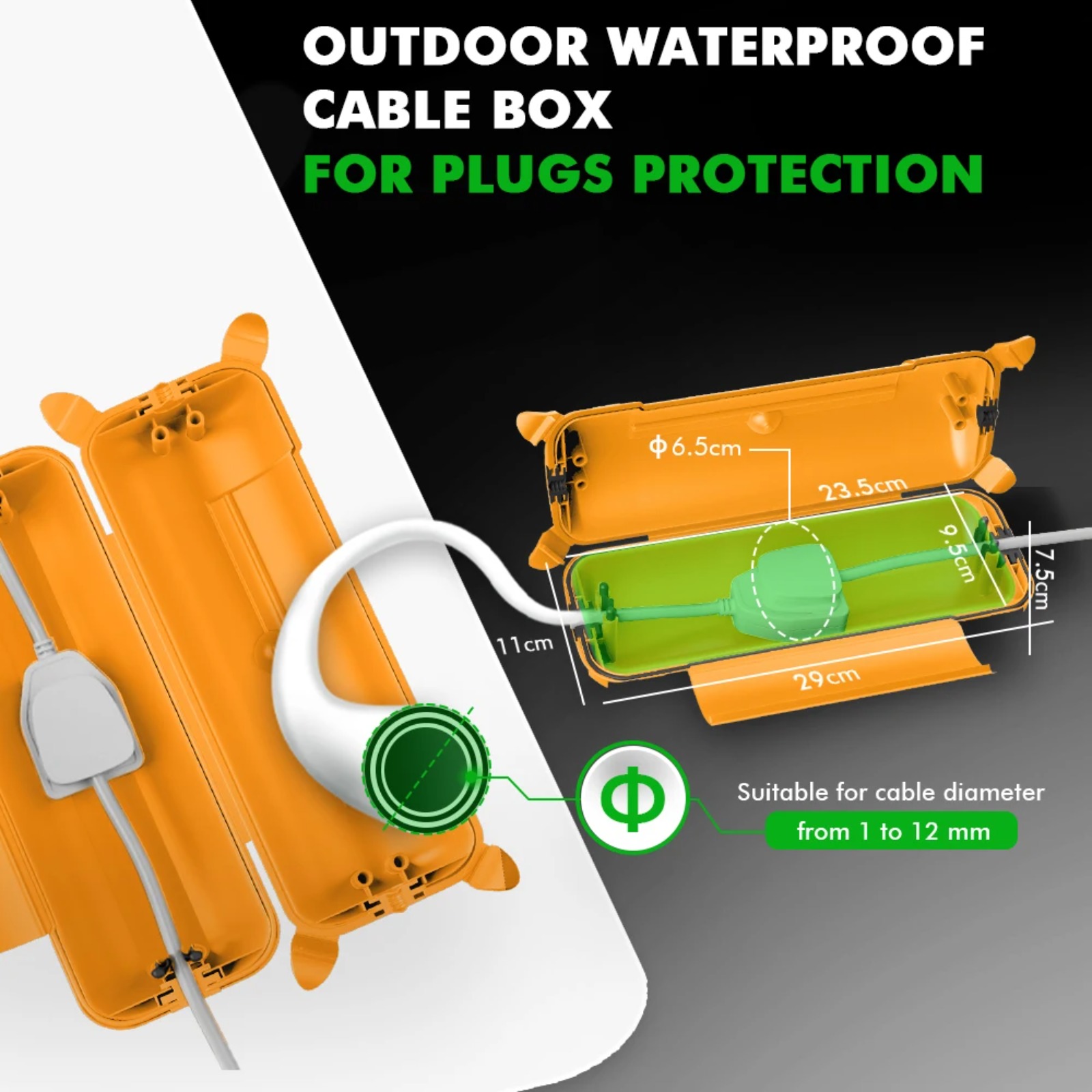 IP44 방수 야외 연장 코드 커버 29x11x7.5c - Outdoor Power Strip With Cover 리뷰 및 가격