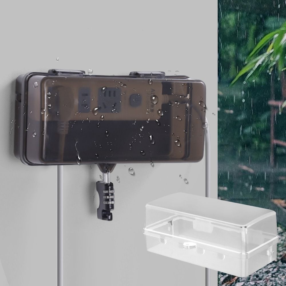 휴대용 플라스틱 플러그 박스 도난 방지 방수 연장 코드 - Outdoor Power Strip With Cover 리뷰 및 가격