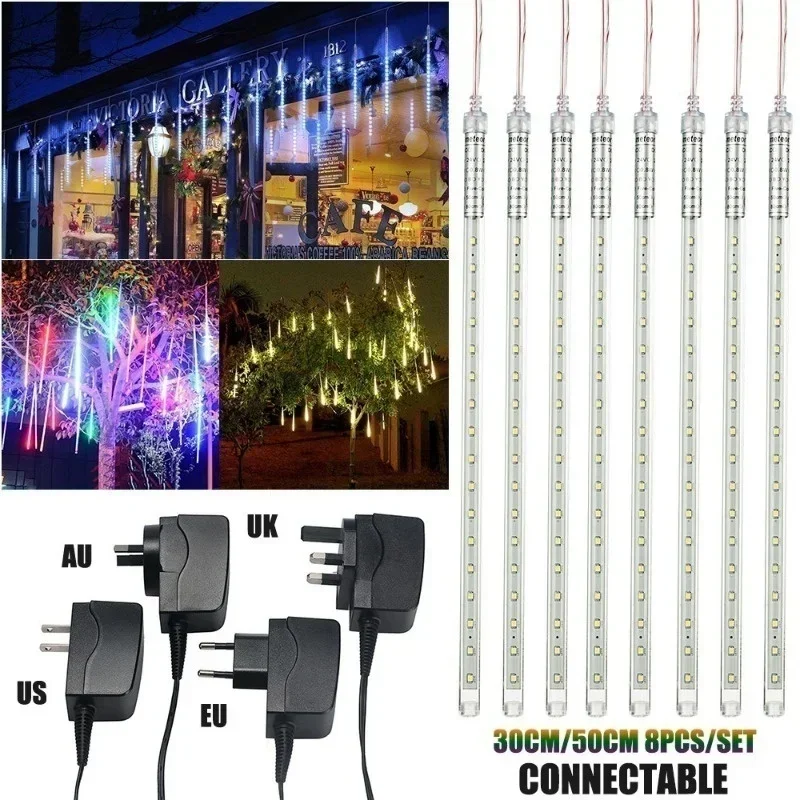 30cm /50cm 방수 유성우 비 8 튜브 LED 문 - Outdoor Power Hub 리뷰 및 가격