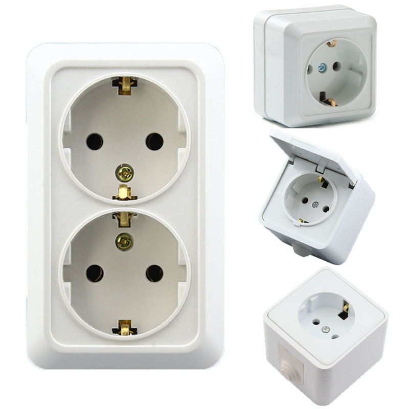 화이트 독일 10A 16A 방수 자외선 차단 표면 장착 - Outdoor Kitchen Power Outlet 리뷰 및 가격