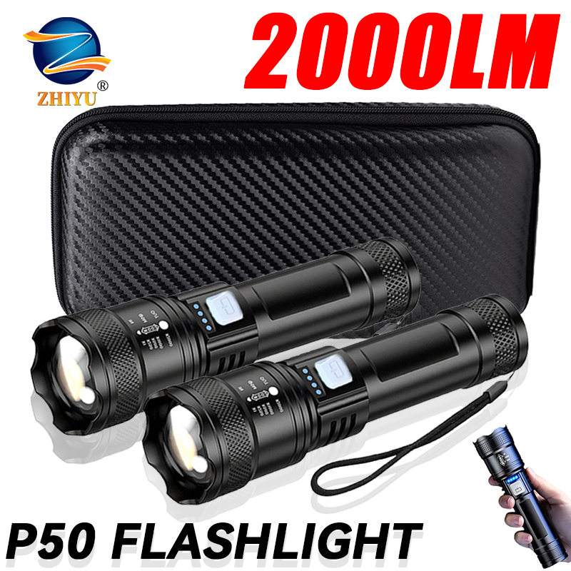 전술용 LED 손전등 2000LM USB 충전식 방수  - Outdoor Power Bank 리뷰 및 가격